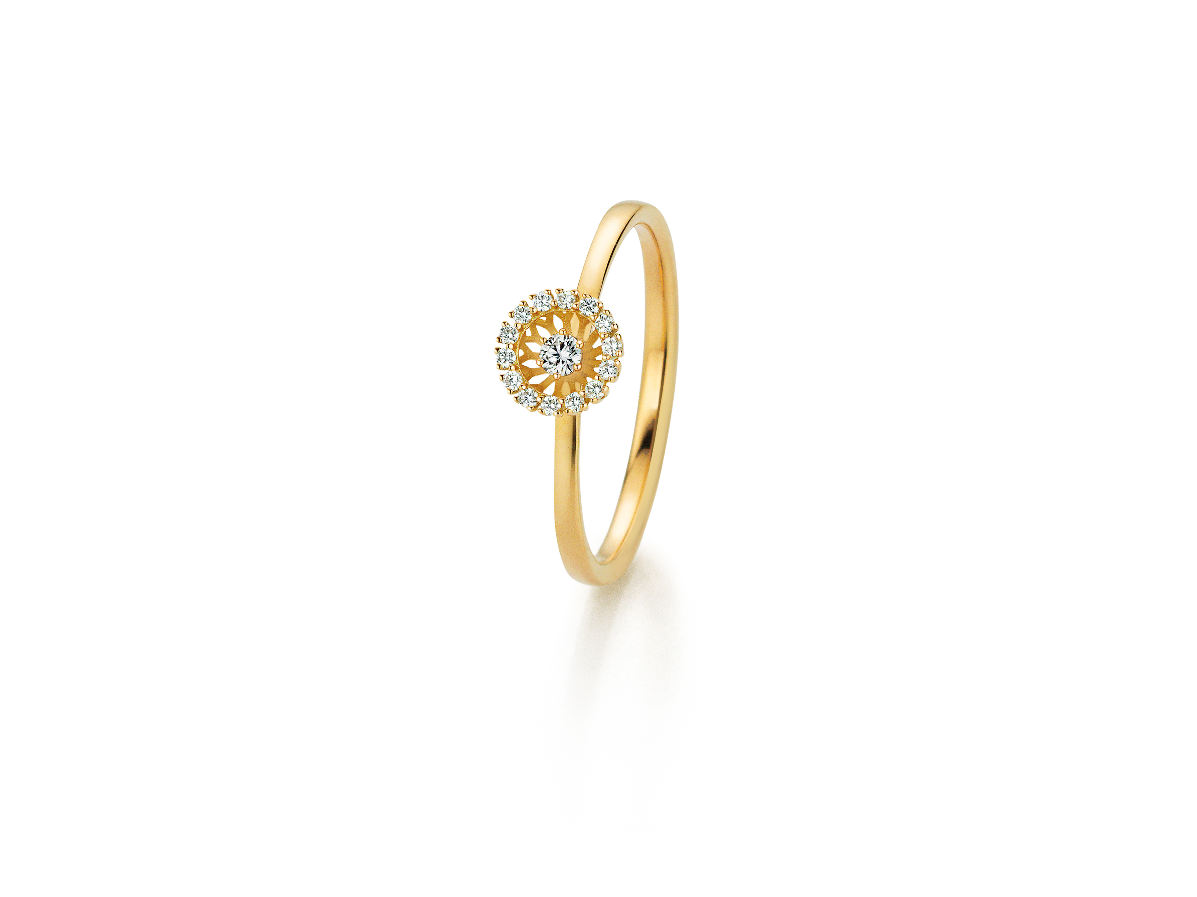 Jörg Heinz Swing "Boho" Ring XS mit Brillanten in Gelbgold