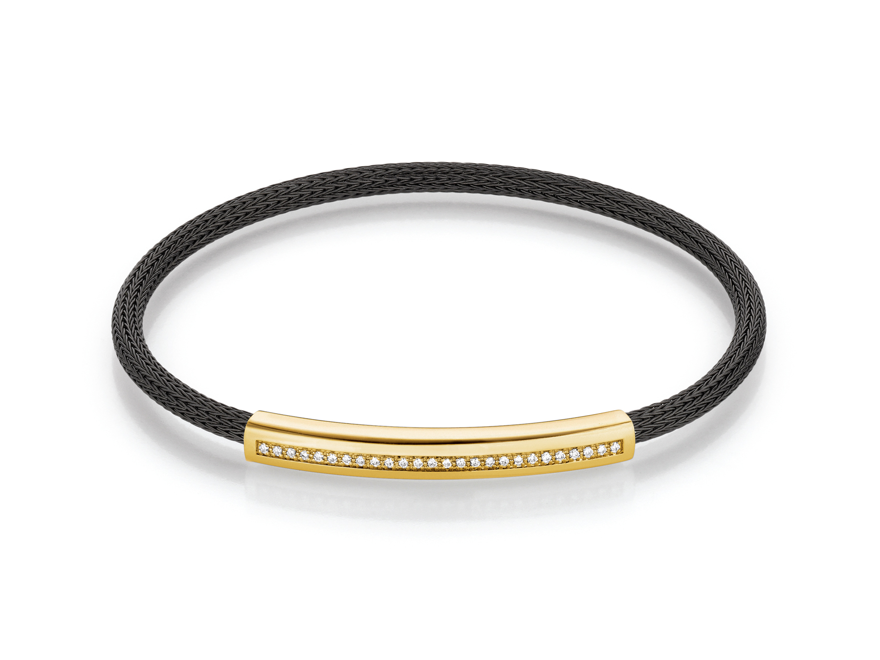 Jörg Heinz Infinity men Flex Stahl /Gelbgold mit 26 Brillanten