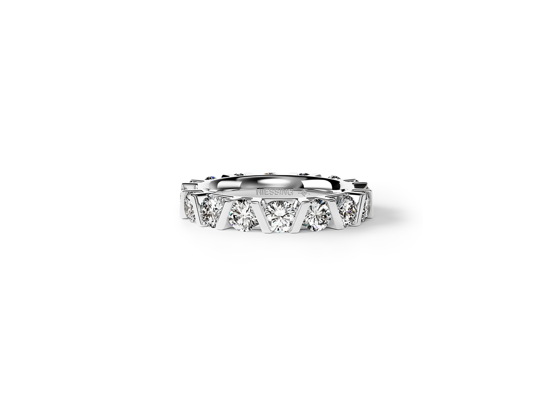 Niessing Vivida Ring C in Platin: Funkelnde Eleganz.
