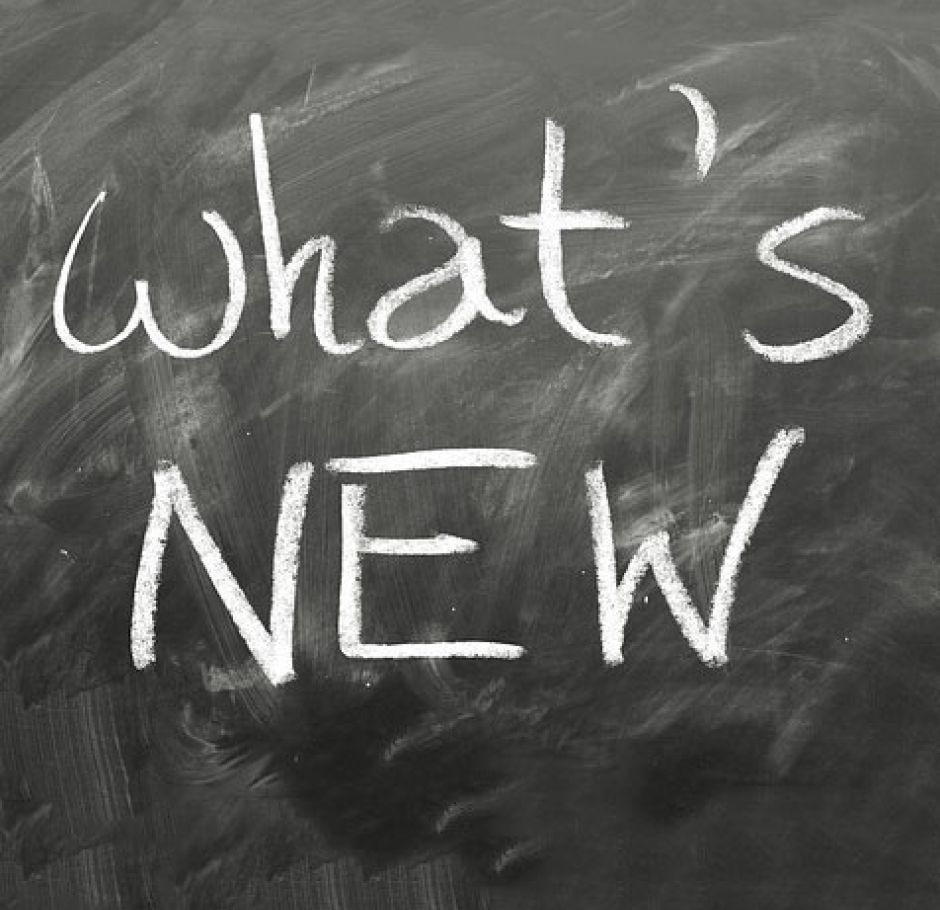 Bild mit der Schriftzug. What´s New
